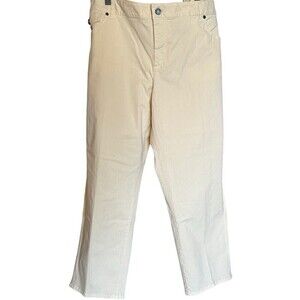 Talbots Womens Size 24W Signature Pant Capri Crop Light Yellow Summer Casual